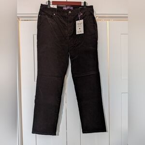 Gloria Vanderbilt Amanda Slim Straight-Leg Jean Womens 14S Coffee Roast Pockets